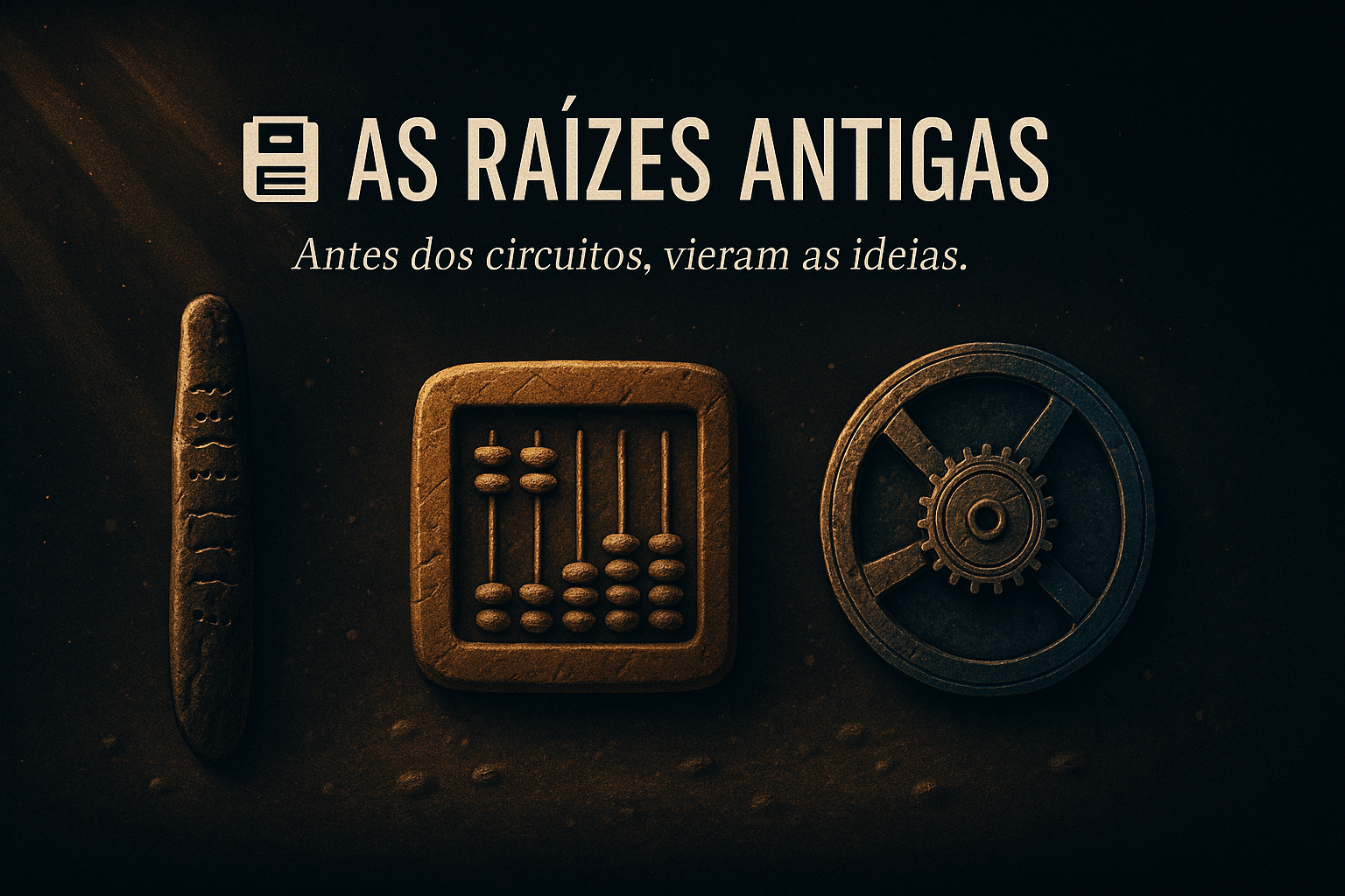 Ilustração simbólica da evolução dos computadores